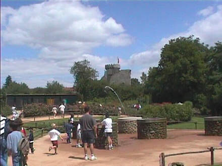 Wasserspiele im Park